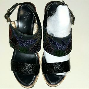 SANCHITA PLATFORM EMBELLISHED SANDALS